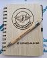Preview: Premium Bambus-Notizbuch mit Lasergravur & Stift 18 x 14cm